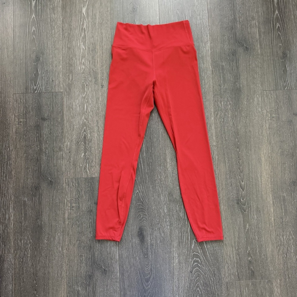 Vuori All The Feels Leggings Small Orange Red Athleisure Clean Girl Elevated